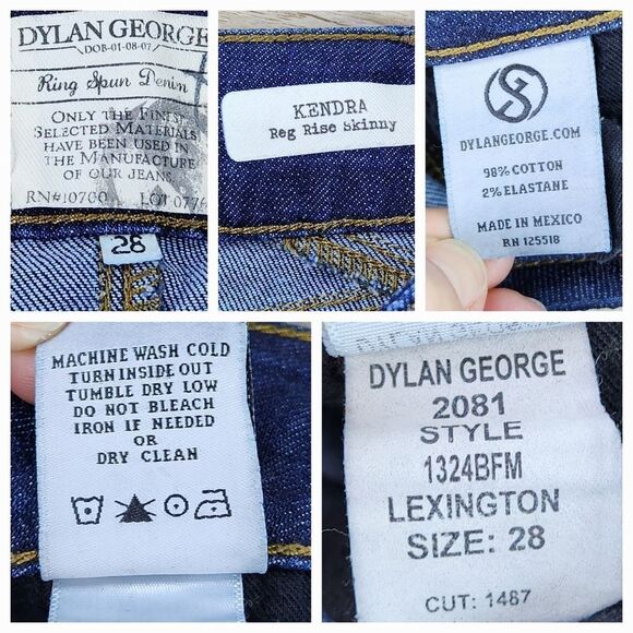 🔸️Dylan George Blue Kendra Regular Rise Skinny Jeans Size 6/28 - Picture 10 of 11